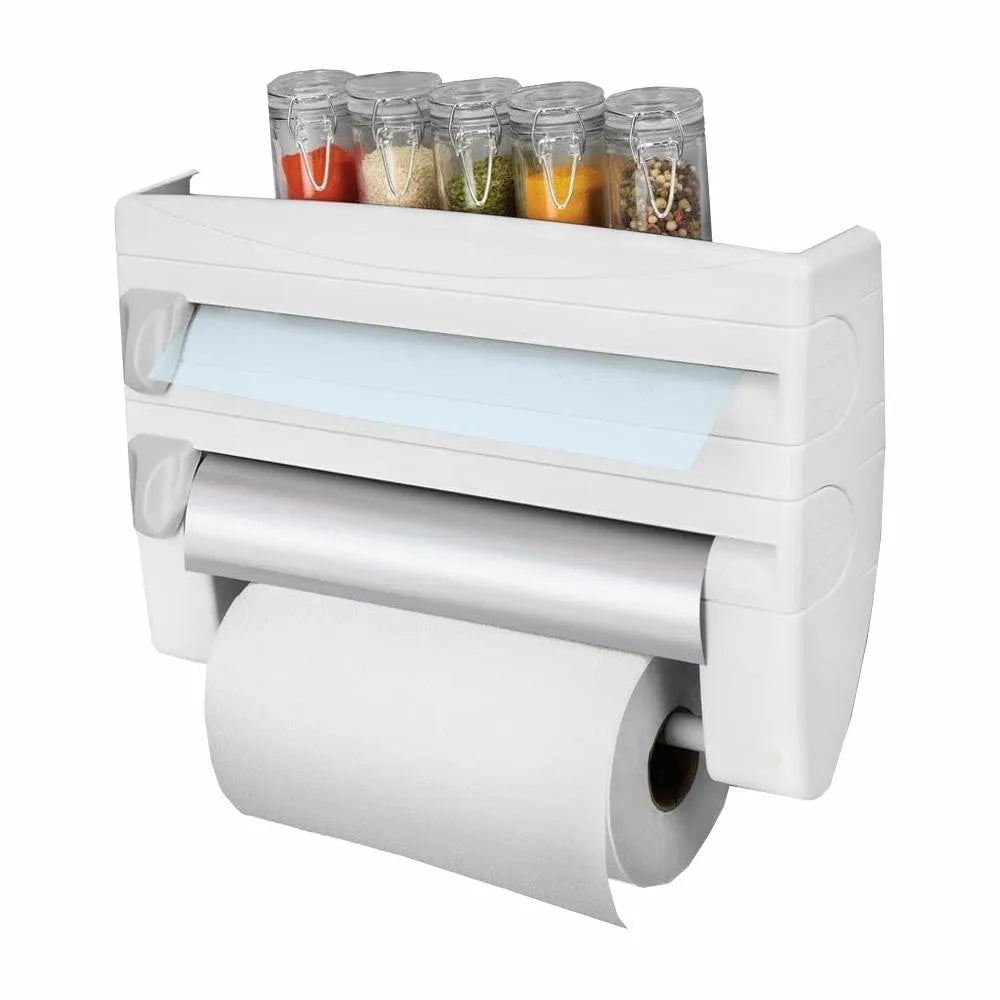 Dispensador de Papel y Estante de Cocina 4 en 1