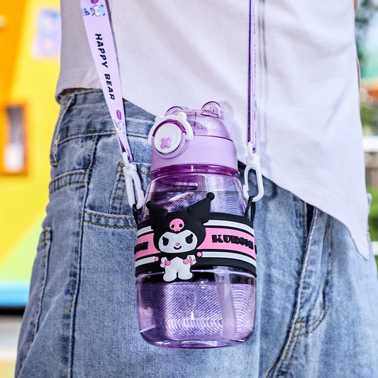 Botella infantil Sanrio 600 ml con correa – Kuromi