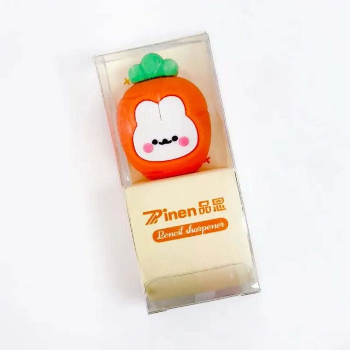 Sacapuntas Kawaii de Zanahoria | Diseño con Conejito