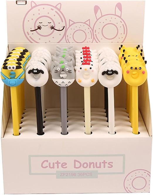 Lapiceros con Cabeza Dona de Personajes Famosos | Minion, Pikachu y Más