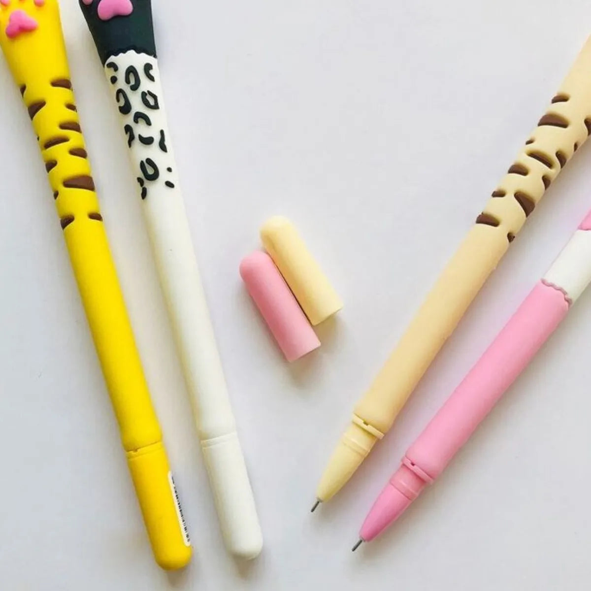 Bolígrafo de Gel con Pata de Gato y Garra de Silicona – Diseño Kawaii