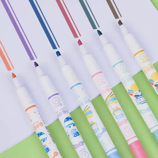 Resaltadores Doble Punta x6 en Estuche | Blessy