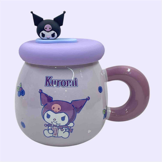 Mug Sanrio con Tapa de Caucho y Figura 3D