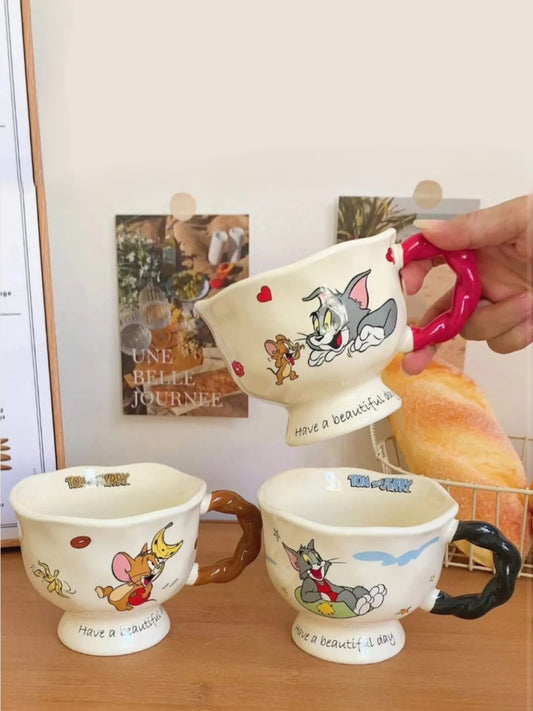 Mug de Tom y Jerry mango trensado