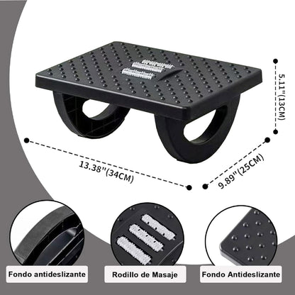 Reposapiés Ergonómico Antideslizante con Rodillo de Masaje