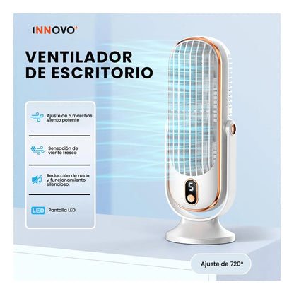 Ventilador Torre de Escritorio USB Recargable