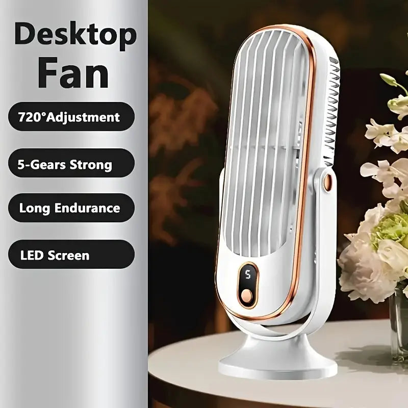 Ventilador Torre de Escritorio USB Recargable