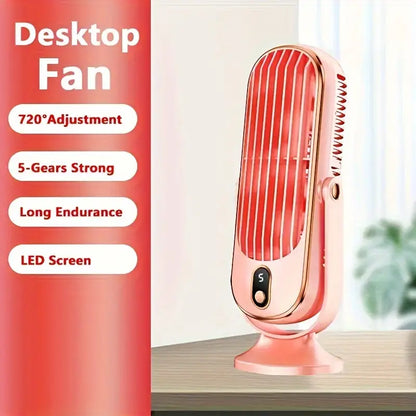 Ventilador Torre de Escritorio USB Recargable