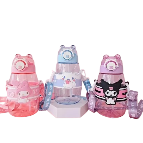 Botella infantil Sanrio 600 ml con correa – Kuromi