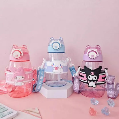 Botella infantil Sanrio 600 ml con correa – Kuromi