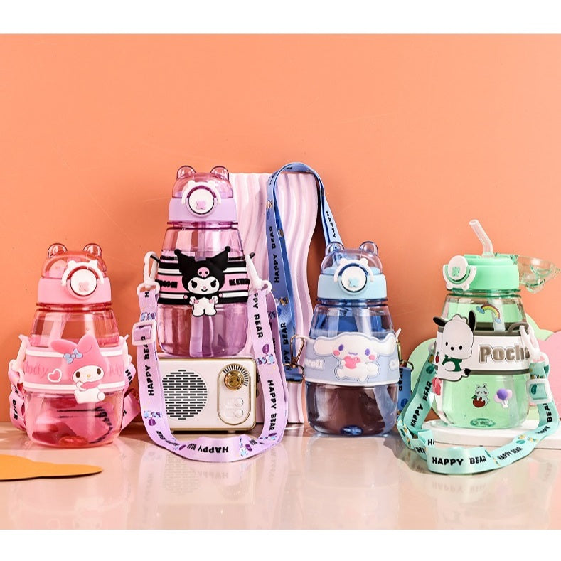 Botella infantil Sanrio 600 ml con correa – Kuromi