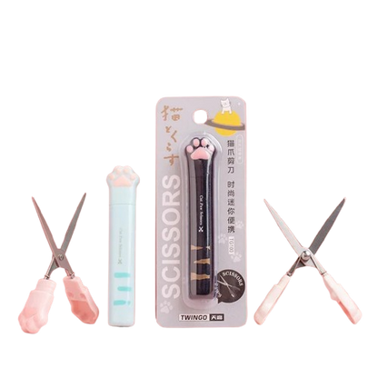 Tijeras Kawaii de Pata de Gato | Adorables y Portátiles