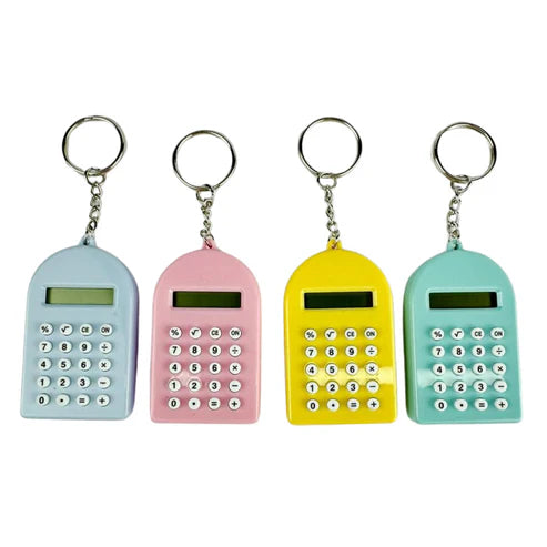 Mini Calculadora Llavero de Colores Pastel | Práctica y Portátil