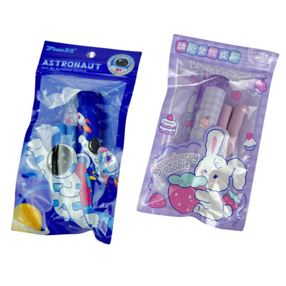 Borrador Retráctil Tipo Lápiz | Diseños Kawaii y de Astronauta