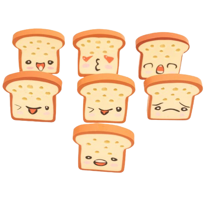 Gomas de Borrar Kawaii con Forma de Pan Tostado Unidad