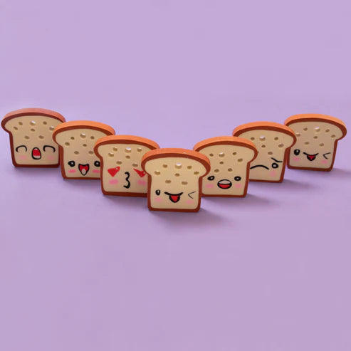 Gomas de Borrar Kawaii con Forma de Pan Tostado Unidad