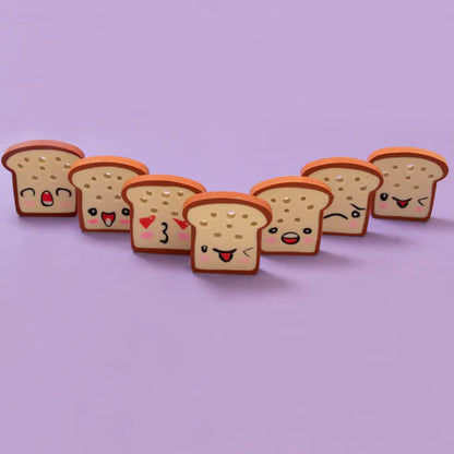 Gomas de Borrar Kawaii con Forma de Pan Tostado Unidad
