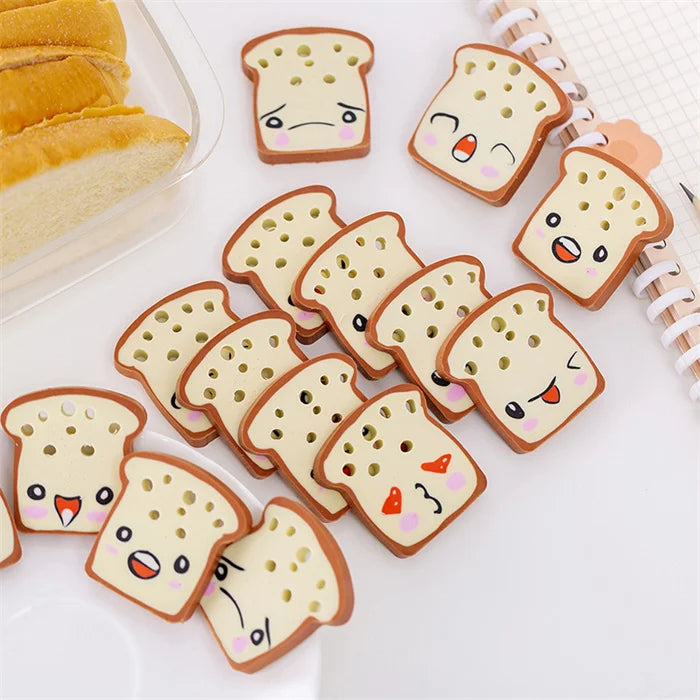 Gomas de Borrar Kawaii con Forma de Pan Tostado Unidad