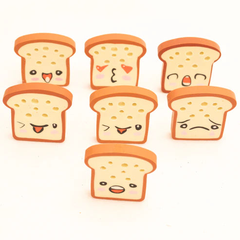Gomas de Borrar Kawaii con Forma de Pan Tostado Unidad
