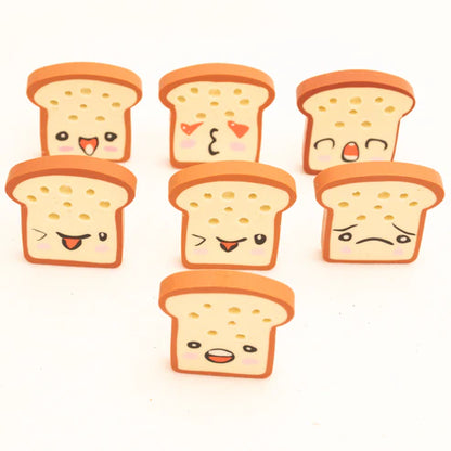 Gomas de Borrar Kawaii con Forma de Pan Tostado Unidad