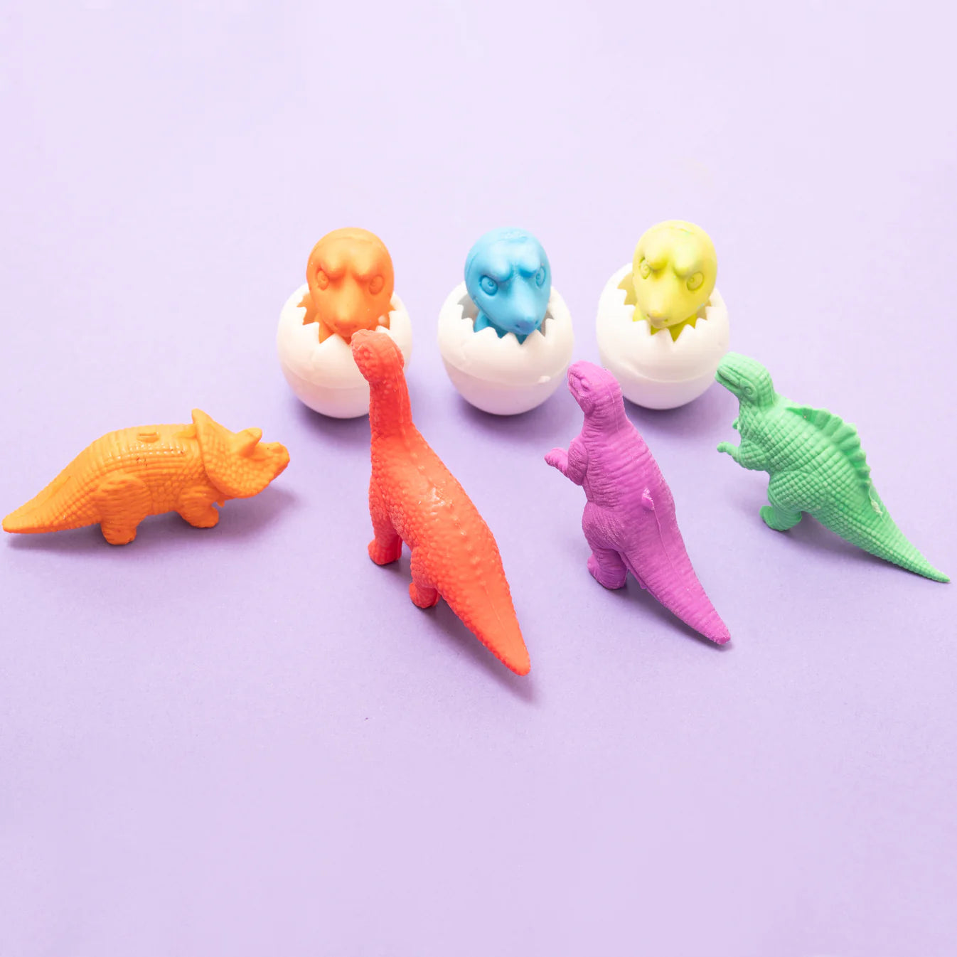 Set de Borradores de Dinosaurios y Huevos | Figuras Prehistóricas