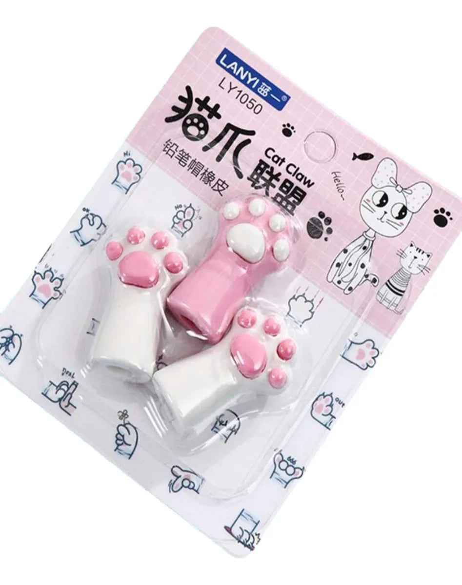 Borradores de Pata de Gato | Set de Gomas Kawaii