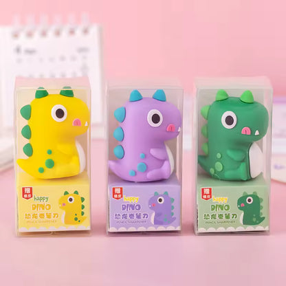 Sacapuntas y Borrador 2 en 1 | Diseño Kawaii de Conejito y Dinosaurio