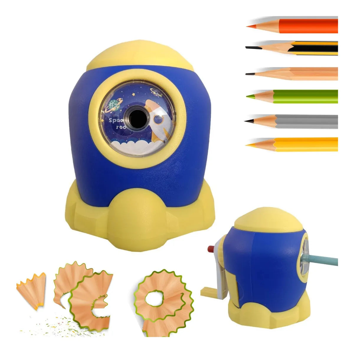 Sacapuntas de Manivela Cohete del Espacio