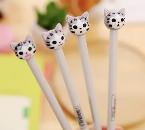 Lapiceros de Gatos Kawaii con Diferentes Expresiones | Tinta de Gel