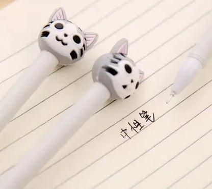Lapiceros de Gatos Kawaii con Diferentes Expresiones | Tinta de Gel