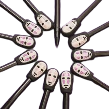 Lapiceros de Tinta Negra con Diseño de 'Sin Cara' (Kaonashi)