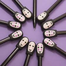 Lapiceros de Tinta Negra con Diseño de 'Sin Cara' (Kaonashi)