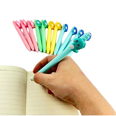 Lapiceros Retráctiles con Aplique de Dinosaurio Kawaii