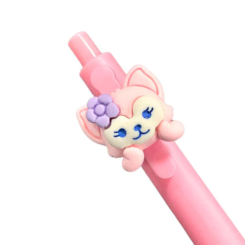 Lapiceros Retráctiles con Aplique de Animales Kawaii
