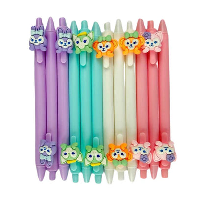 Lapiceros Retráctiles con Aplique de Animales Kawaii