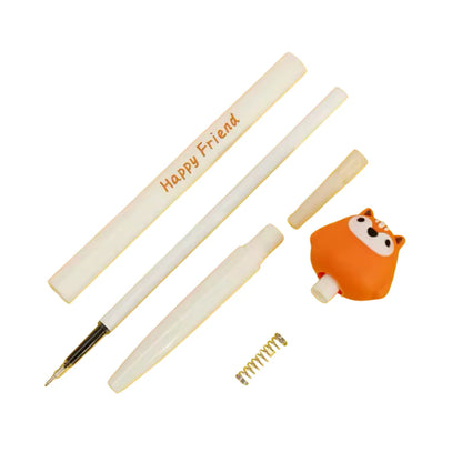 Lapiceros Retráctiles con Apliques de Animales – Zorros, Vacas y Jirafas