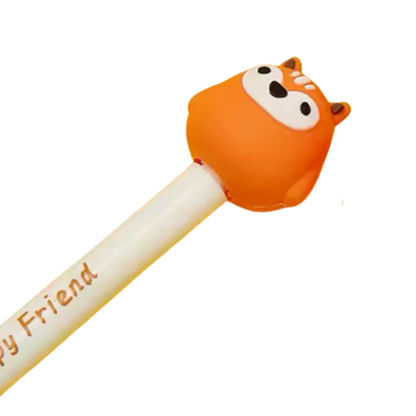 Lapiceros Retráctiles con Apliques de Animales – Zorros, Vacas y Jirafas