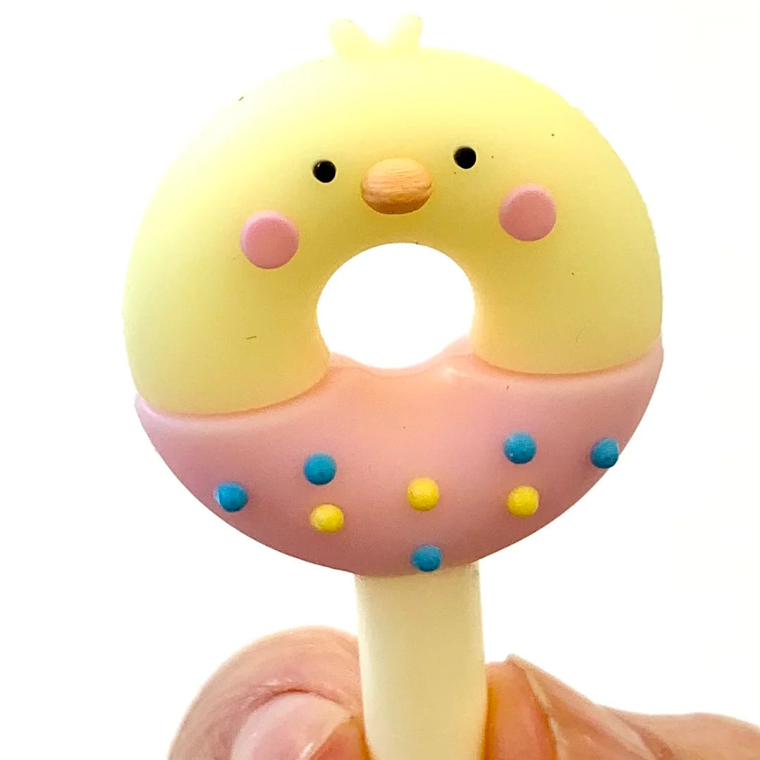 Lapicero con Cabeza Dona de Pollito, Gatito y Conejito