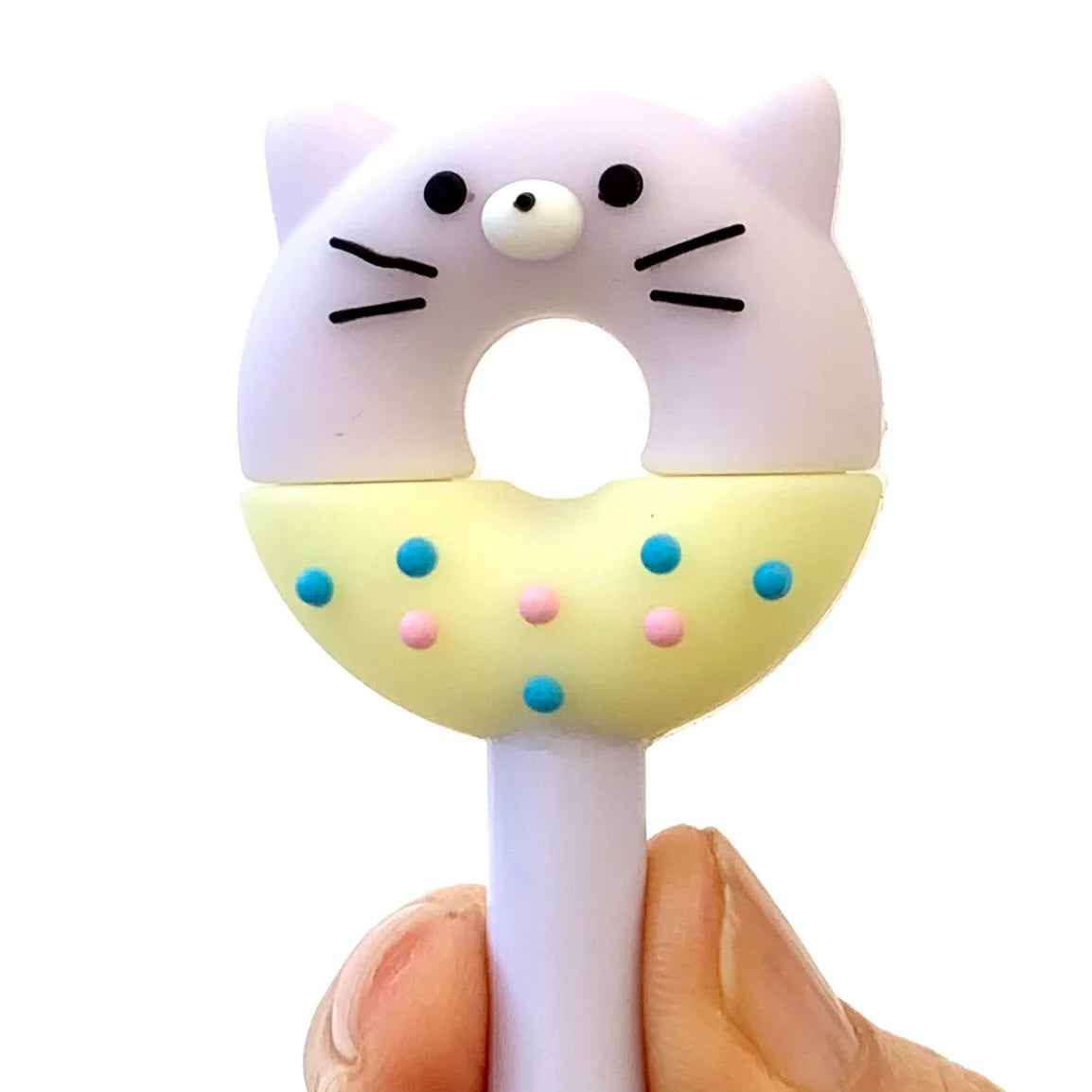 Lapicero con Cabeza Dona de Pollito, Gatito y Conejito