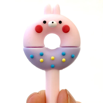 Lapicero con Cabeza Dona de Pollito, Gatito y Conejito