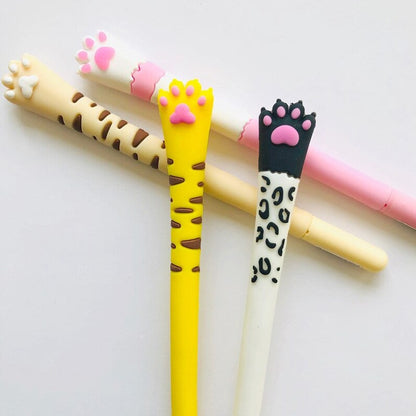Bolígrafo de Gel con Pata de Gato y Garra de Silicona – Diseño Kawaii