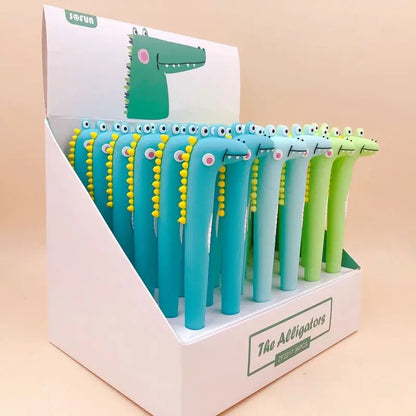 Bolígrafo de Gel de Silicona de Cocodrilo Kawaii | Punta de 0,5mm