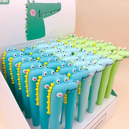 Bolígrafo de Gel de Silicona de Cocodrilo Kawaii | Punta de 0,5mm