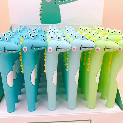 Bolígrafo de Gel de Silicona de Cocodrilo Kawaii | Punta de 0,5mm