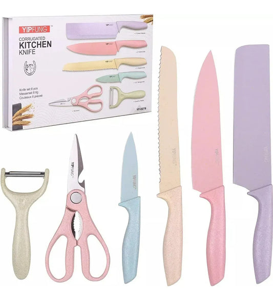 Set de Cuchillos de Cocina Multicolor