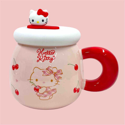 Mug Sanrio con Tapa de Caucho y Figura 3D