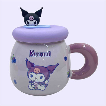 Mug Sanrio con Tapa de Caucho y Figura 3D
