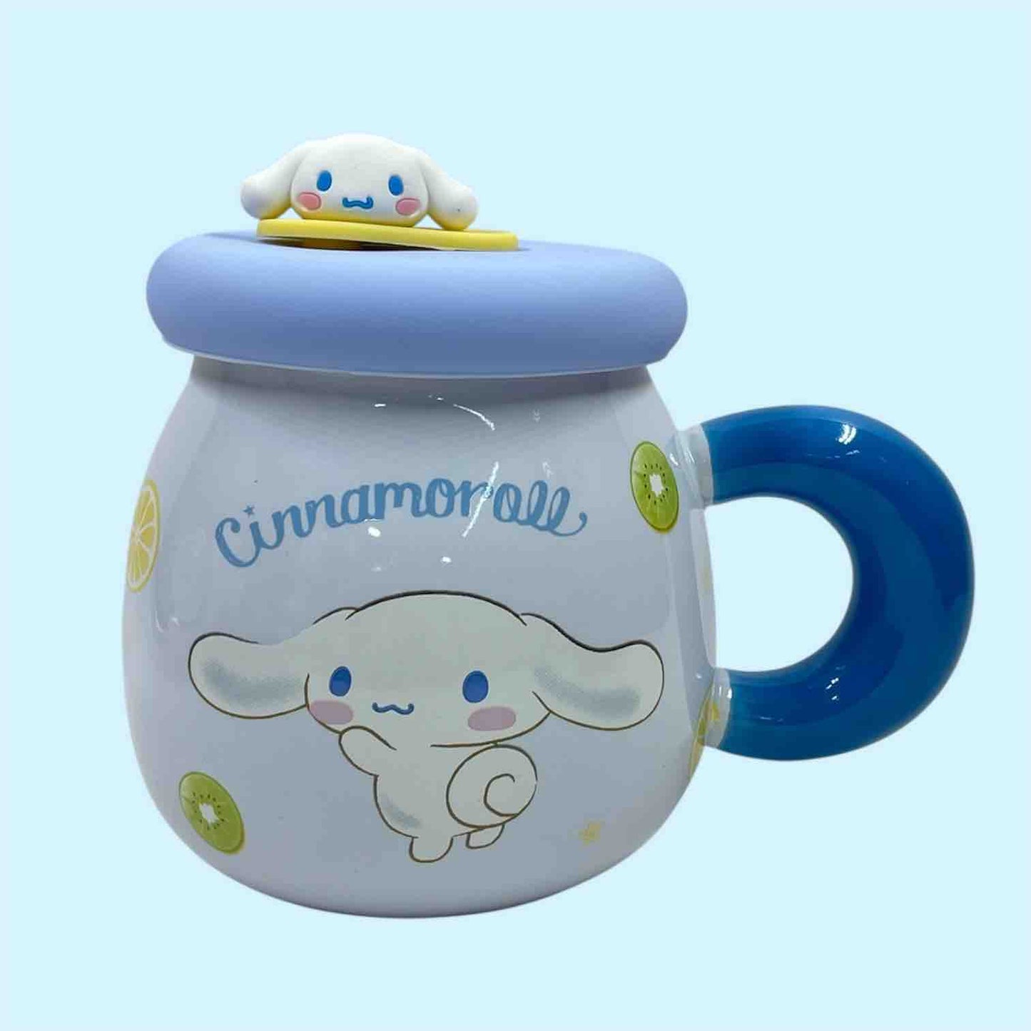 Mug Sanrio con Tapa de Caucho y Figura 3D