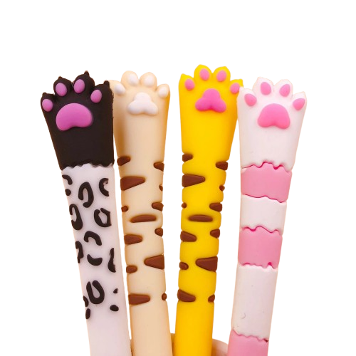 Bolígrafo de Gel con Pata de Gato y Garra de Silicona – Diseño Kawaii