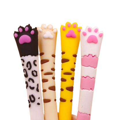 Bolígrafo de Gel con Pata de Gato y Garra de Silicona – Diseño Kawaii